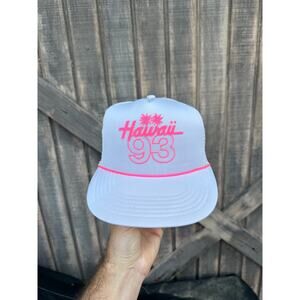 Vintage White and Pink Trucker Hat